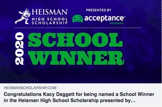 So. Aroostook Heisman High School Scholarship Winner-Kacy Daggett