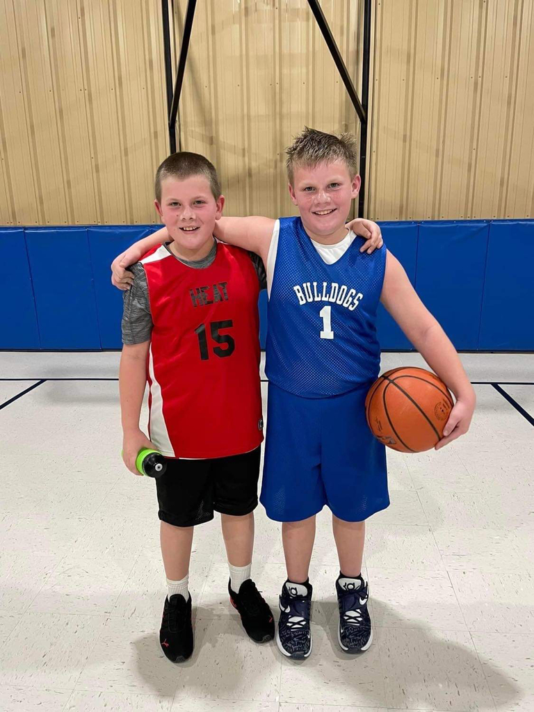 Harrison and Hunter - Friends play ball against each other in Rec basketball